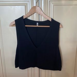 Free people oversized cropped v neck tank